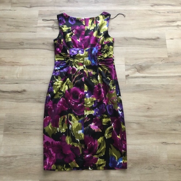 Adrianna Papell Multicolor Floral Midi Dress - Picture 8 of 10
